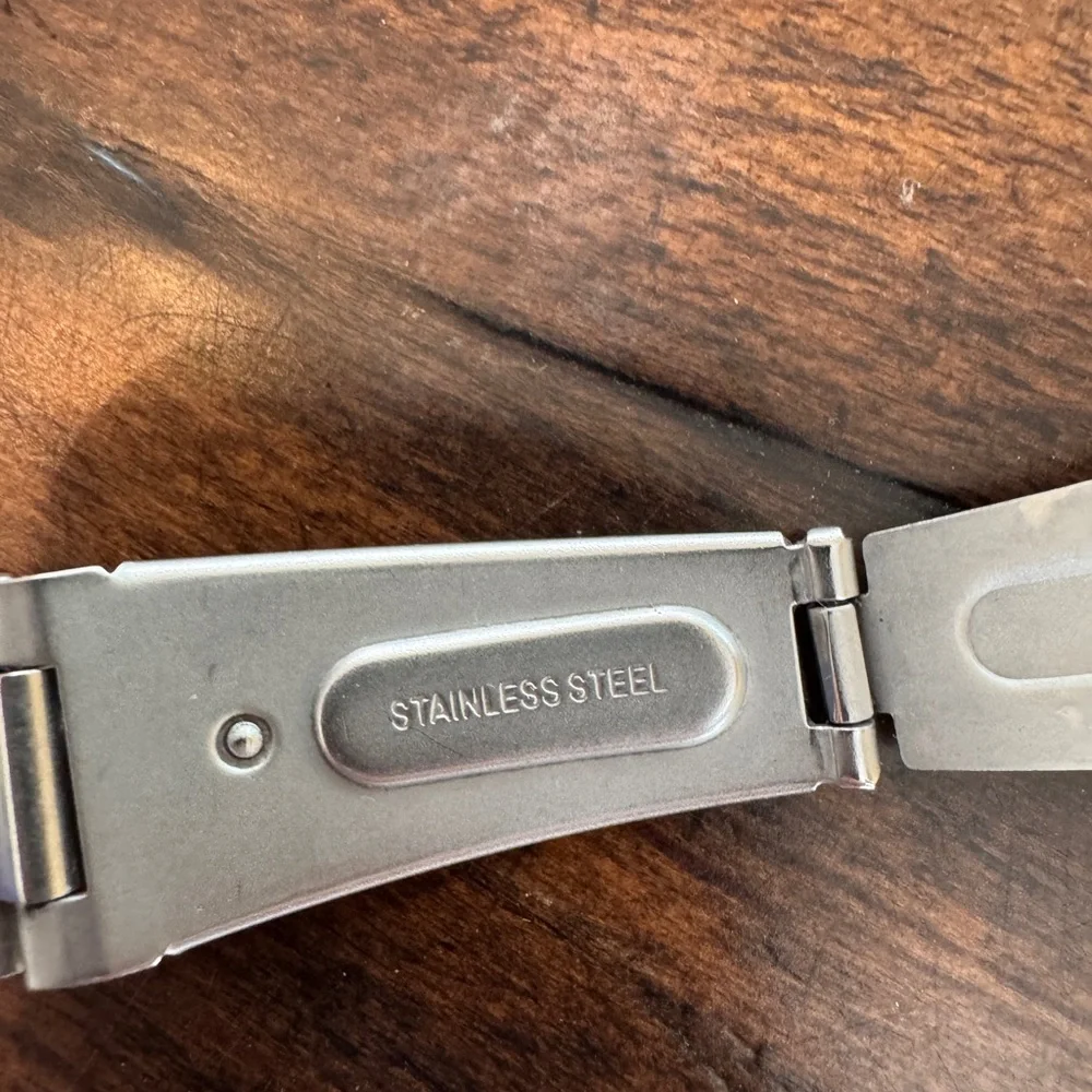 Silver Stainless Steel Apple Watch Band-Size 44